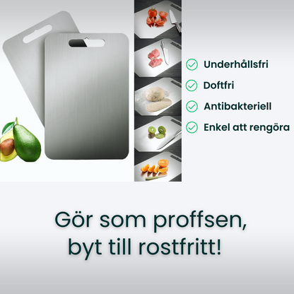 Skärbräda i rostfritt stål